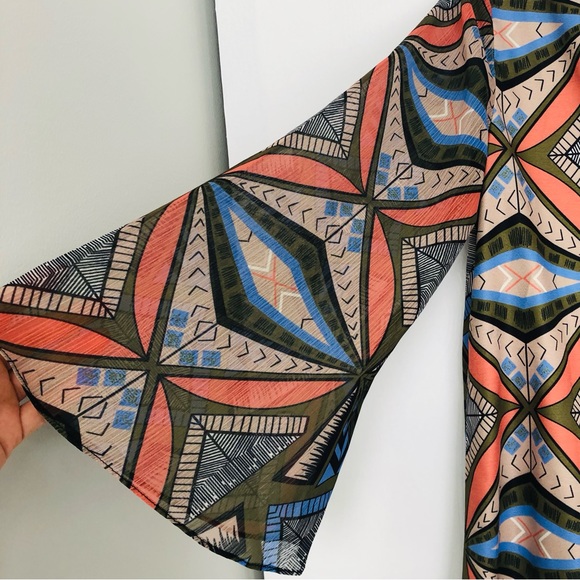 Maac London Moat 70's Boho Hippies style bold graphic print dress or tunic top - Picture 13 of 17